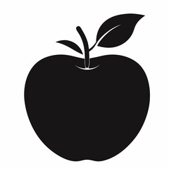 apples silhouette vector on withe  background