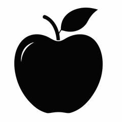 apples silhouette vector on withe  background