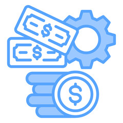 Operational Cost Blue Icon