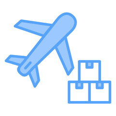 Air Shipping Blue Icon