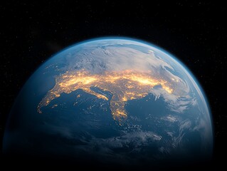 Obraz premium Earths Night Lights.