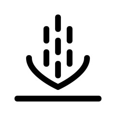 Fast download icon with vertical speed lines for high-speed transfer illustration