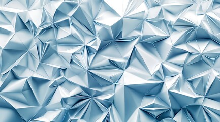 Abstract, light-blue, polygonal, 3D surface