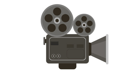 movie camera isolated on white