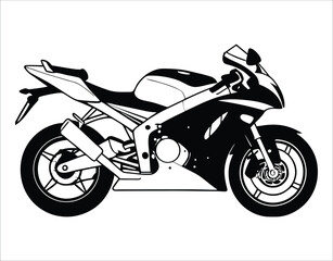 Cool Motorcycle Silhouette Drawing