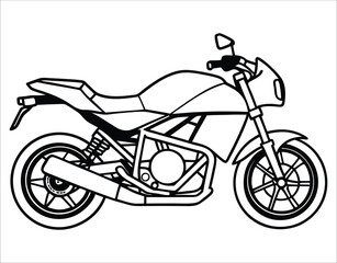 Isolated Motorcyclist in Silhouette Pose