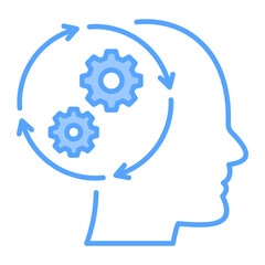 Systems Thinking Blue Icon