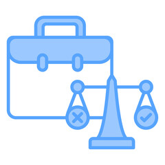 Business Ethics Blue Icon