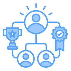 Obraz premium Succession Planning Blue Icon