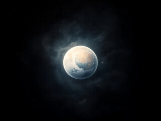 Earth with Space, Night, and Nebula.