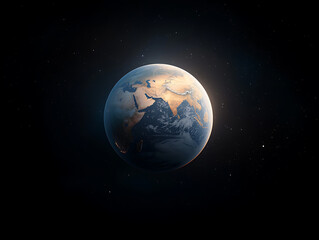 Fototapeta premium Earth Sunrise with Space View.