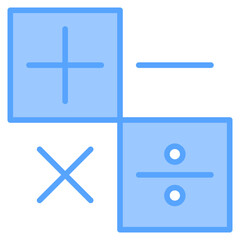 Obraz premium Numeracy Skill Blue Icon
