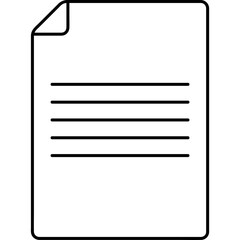 Clean and Minimalist Document Sheet Illustration