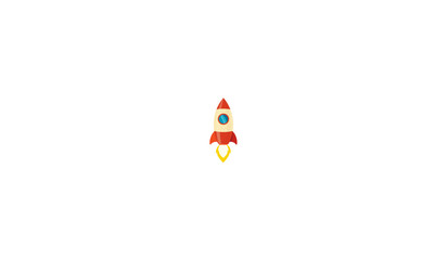 rocket on white background