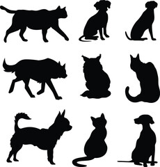 Dog vector Black 