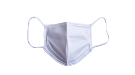 White Surgical Mask on Transparent Background Preventing Virus Transmission