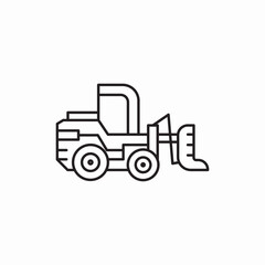 bulldozer excavator transport construction icon sign vector