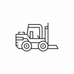 Naklejka premium forklift vehicle icon sign vector