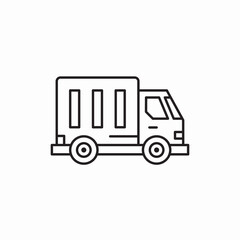 freight cargo truck delivery vehicle icon sign vector