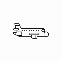 private plane flight icon sign vector