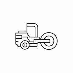 road roller equipment icon sign vector