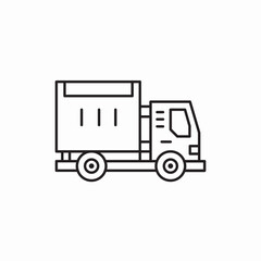 transport truck cargo vehicle icon sign vector