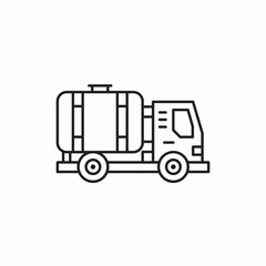 truck tanker tank truck icon sign vector