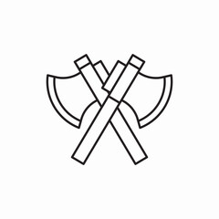 two axes icon sign vector