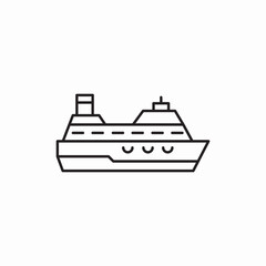 Obraz premium yacht ship liner sea icon sign vector