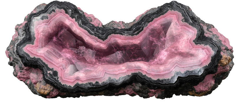 rhodonite geode