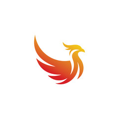 phoenix logo design graphic vector 