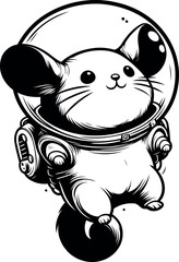 Chinchilla Astronaut Exploring Magical Space