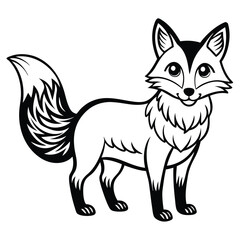 Red Fox vector illustration white background