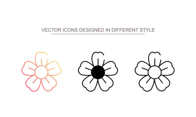 Flower icon design with white background stock illustration