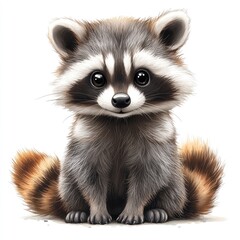 Fototapeta premium Cute raccoon illustration