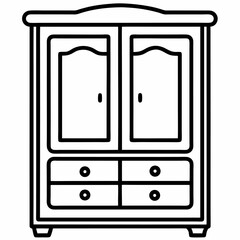 vector illustration of a modern Wardrobe
