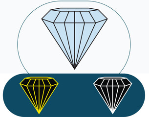 Diamond line art design