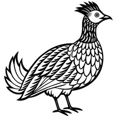 Ruffed Grouse vector illustration white background