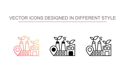 Plant Location icon design with white background stock illustration