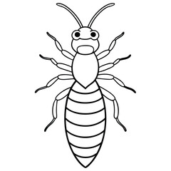 Termite vector illustration white background