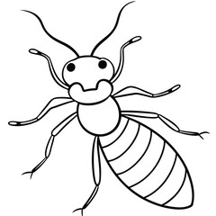 Termite vector illustration white background