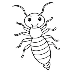 Termite vector illustration white background