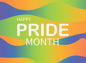  Colorful Pride Month banner featuring a rainbow heart and vibrant gradient background, symbolizing LGBTQ+ love, equality, and celebration in June.