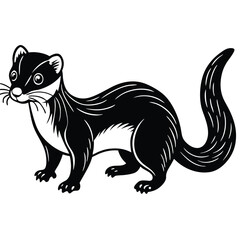 Weasel vector illustration white background