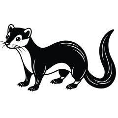 Weasel vector illustration white background