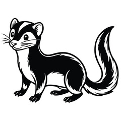 Weasel vector illustration white background