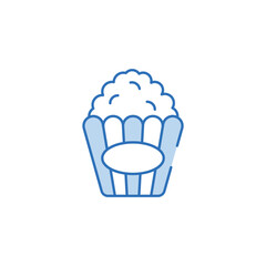Popcorn icon design with white background stock illustration