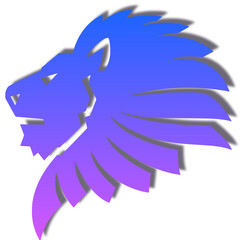 Lion head vector graphic illustration