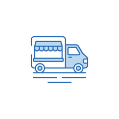 Food Truck icon design with white background stock illustration