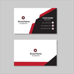 Stylish black and red business card design
